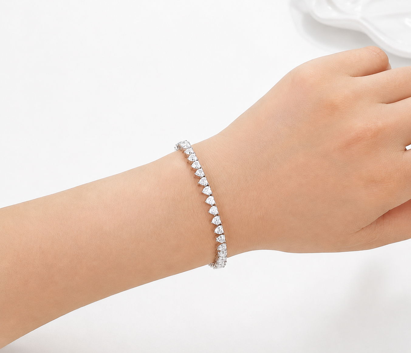 Heart Tennis Bracelet