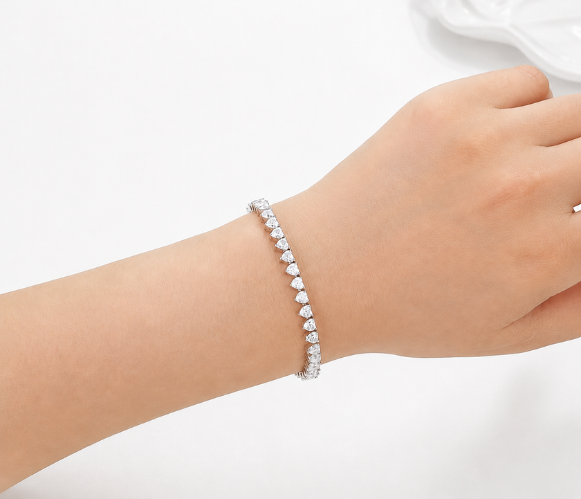 Heart Tennis Bracelet