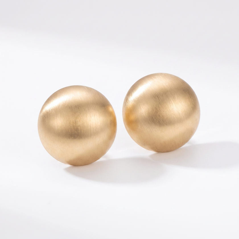 Helena Brushed Gold Earrings