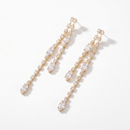 Louise Crystal Drop Earrings