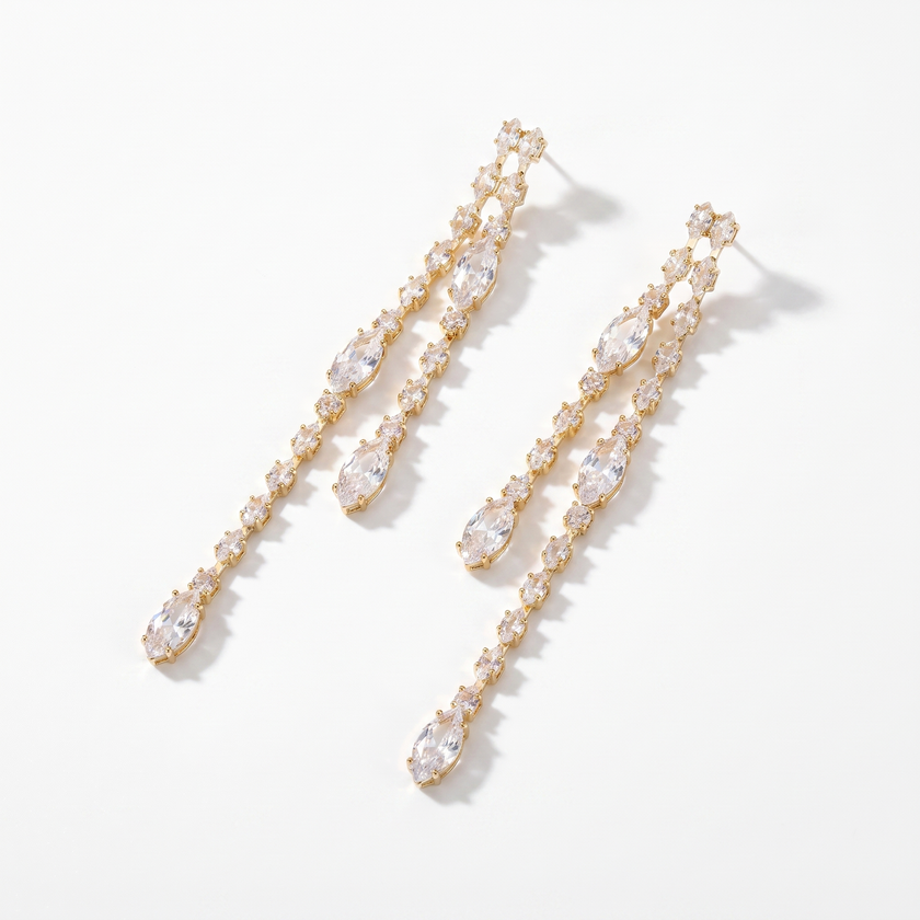 Louise Crystal Drop Earrings