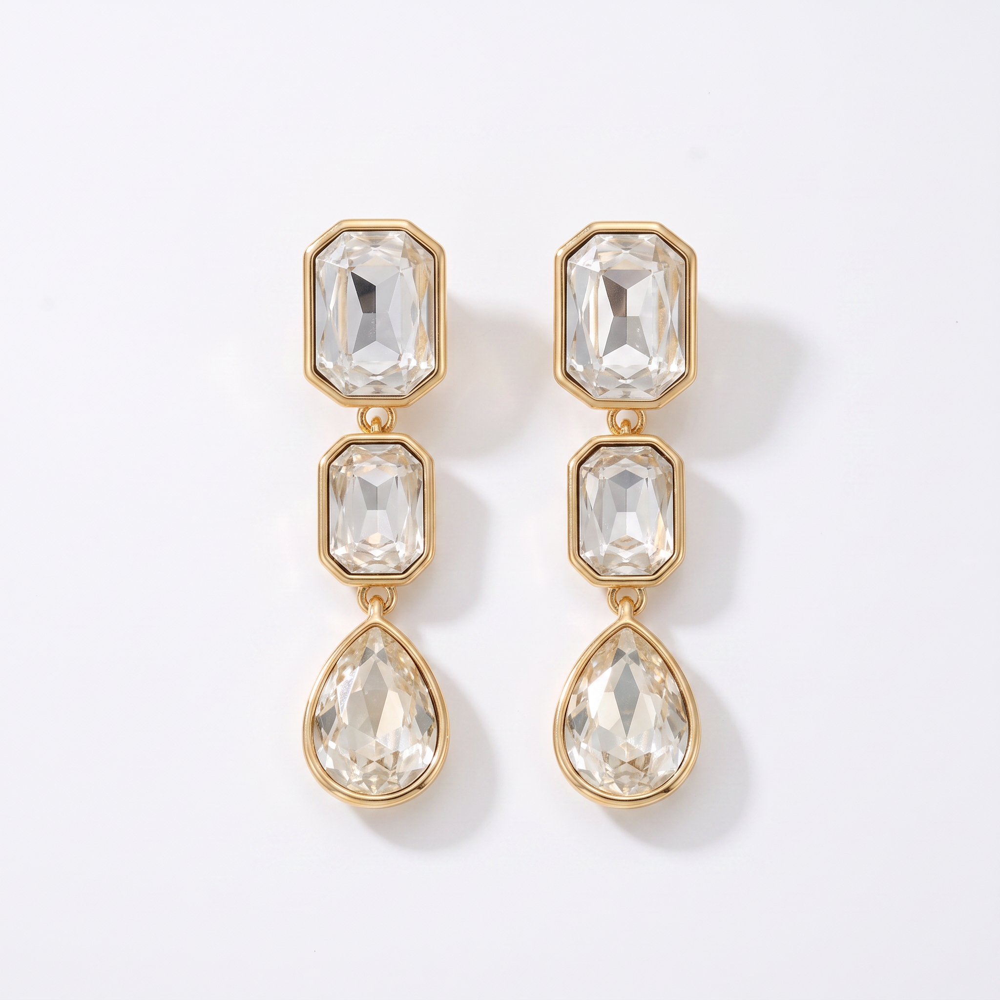 Luster Crystal Drop Earrings