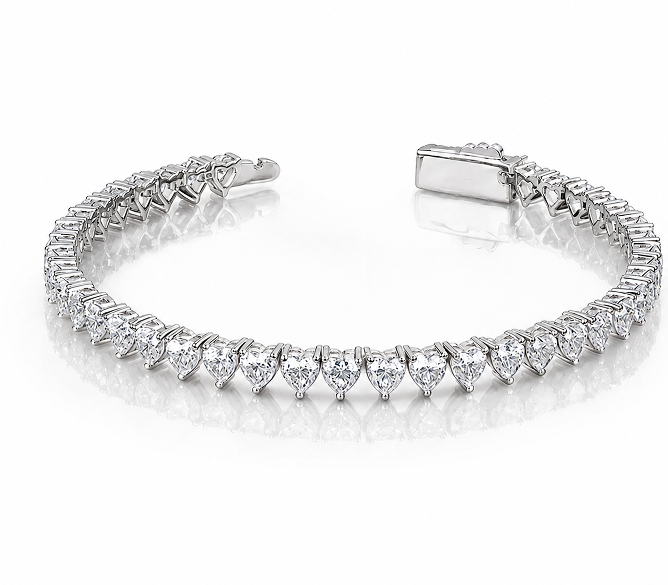 Heart Tennis Bracelet