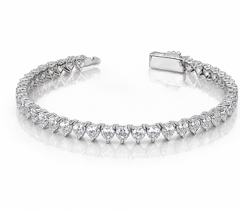 Heart Tennis Bracelet