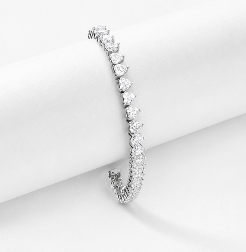 Heart Tennis Bracelet