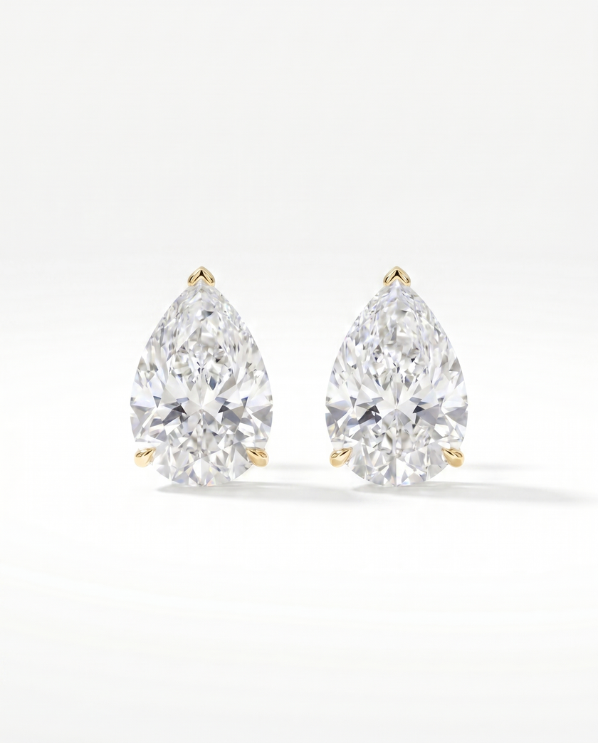 Classic Pear Stud Earrings